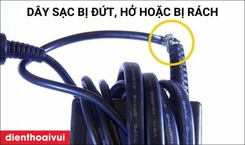 Dấu hiệu nhận biết sạc laptop bị hỏng