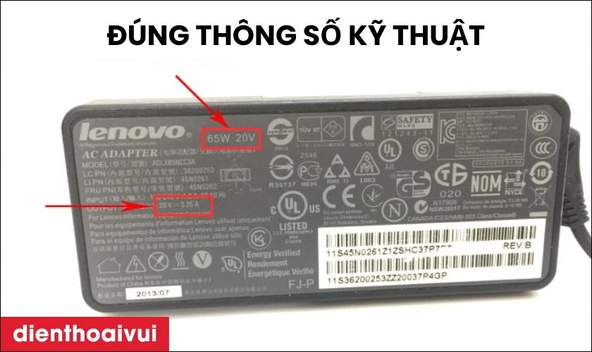 Lưu ý khi chọn mua sạc laptop Lenovo tương thích với máy