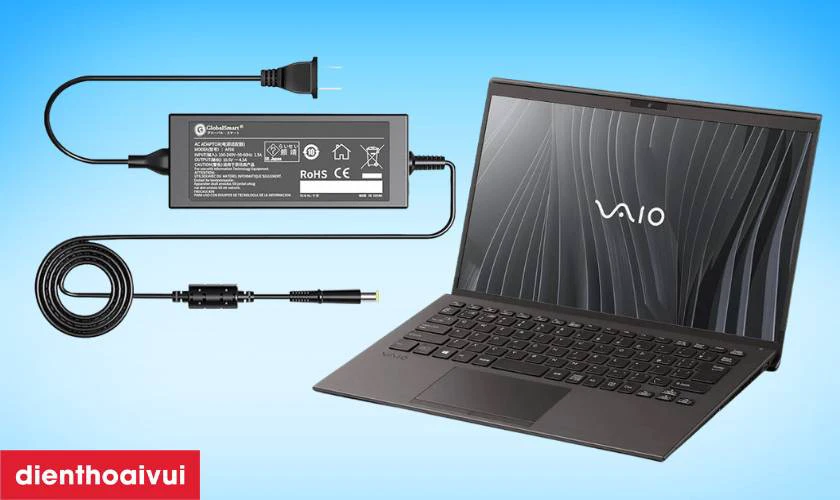 Đ&ocirc;i n&eacute;t về sạc laptop Sony