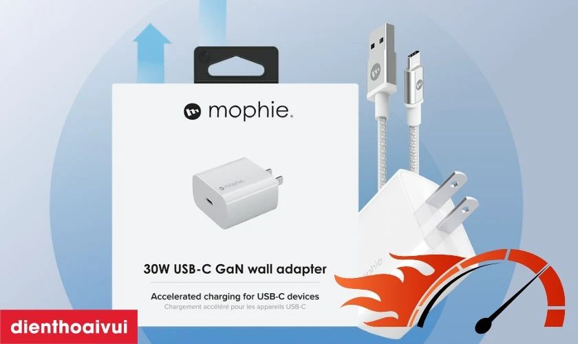 MOPHIE PD 30W USB-C GAN được trang bị c&ocirc;ng nghệ sạc nhanh Power Delivery