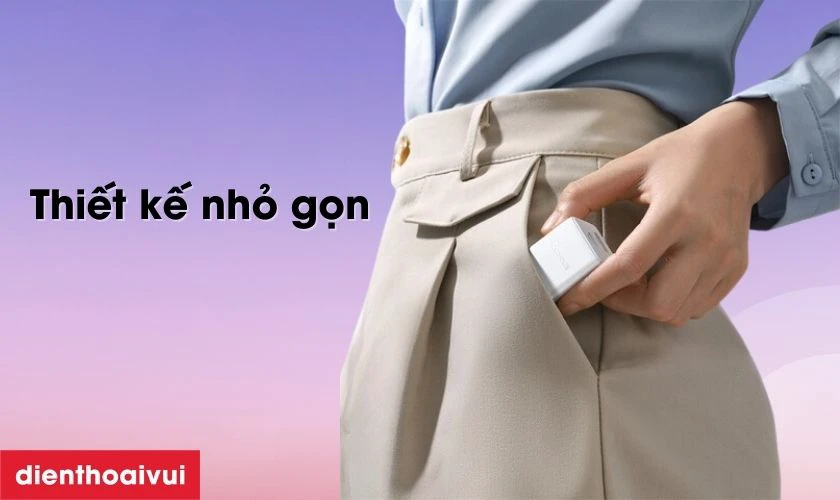 Sạc nhanh Baseus Palm 1C1A 20W US (kèm cáp mini C to C 60W dài 1m) nhỏ gọn