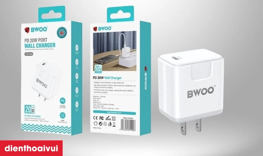 V&igrave; sao n&ecirc;n chọn mua sạc nhanh BWOO PD 20W US CDA169 tại Điện Thoại Vui?