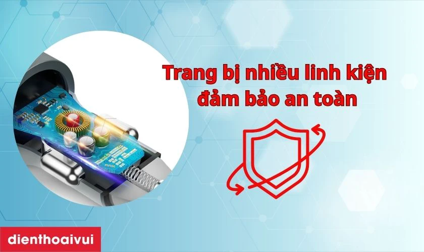 Sạc Mini Trusmi CC05 an to&agrave;n khi sử dụng