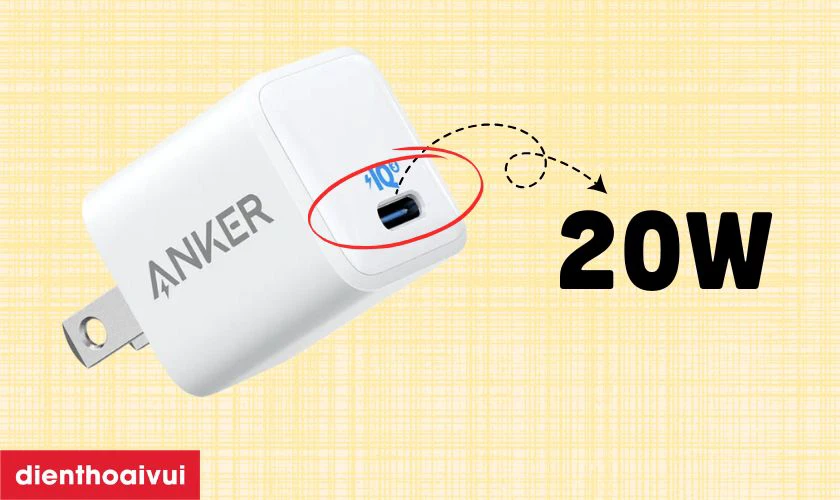 C&ocirc;ng suất 20W, c&ocirc;ng nghệ sạc nhanh tối ưu