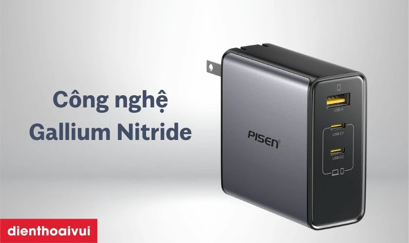 Pisen Bolt Pro ứng dụng c&ocirc;ng nghệ b&aacute;n dẫn GaN ti&ecirc;n tiến