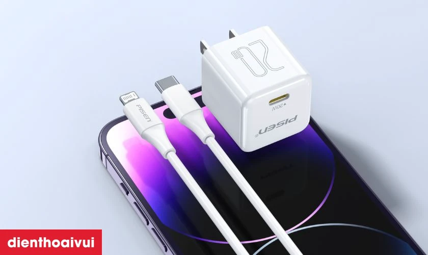 Đặc điểm nổi bật của sạc Pisen Quick PD 20W Pudding k&egrave;m c&aacute;p Type-C 2m