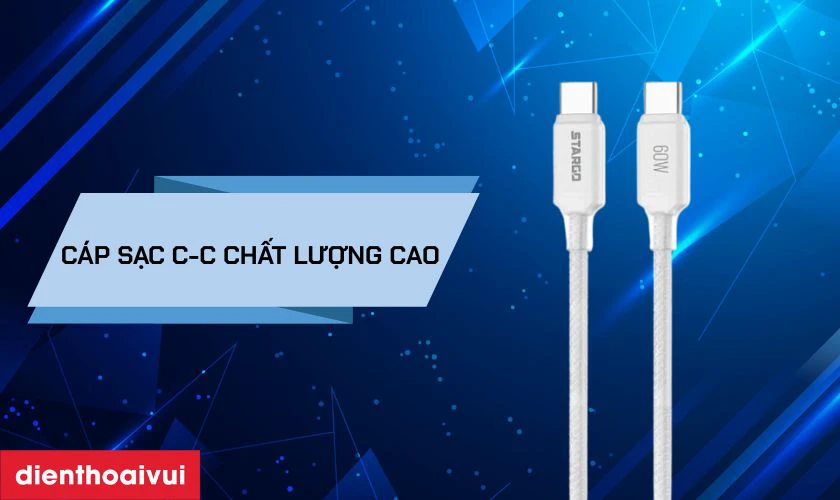 StarGO Onelink 1C1A 30W đi k&egrave;m sợi c&aacute;p USB-C to USB-C chất lượng
