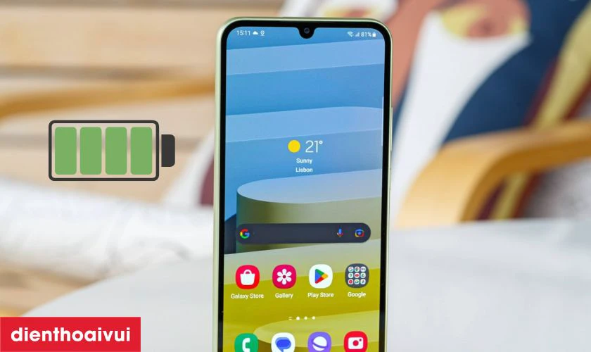 Pin dung lượng lớn 5.000mAh thoải m&aacute;i cả ng&agrave;y