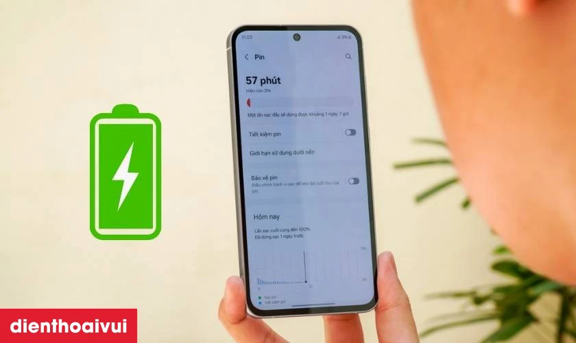 Pin 5000mAh sử dụng lâu dài