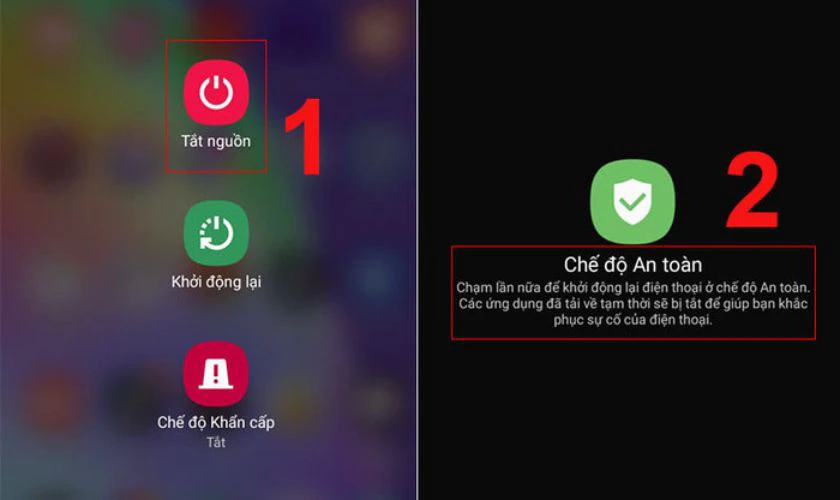 Chạm và kích hoạt chế độ Safe Mode cho điện thoại của bạn