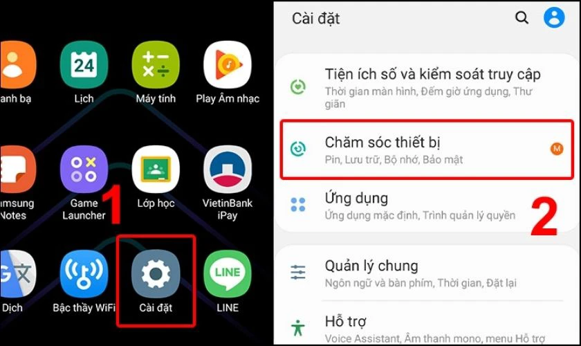 Kiểm tra dung lượng bộ nhớ và cập nhật phần mềm