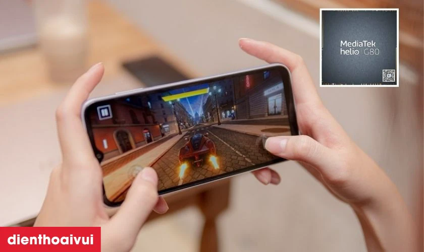 Hiệu năng ổn định với chip MediaTek Helio G80 mạnh mẽ