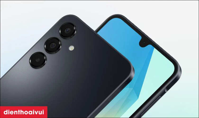 Camera sau triple ch&iacute;nh 50MP (f/1.8) + g&oacute;c si&ecirc;u rộng 5MP + macro 2MP