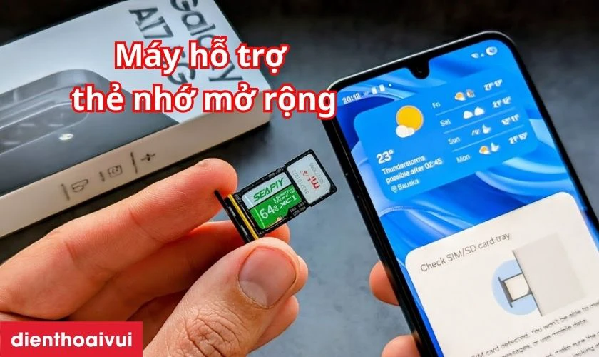 Bộ nhớ 128GB đủ dùng, hỗ trợ thẻ nhớ mở rộng