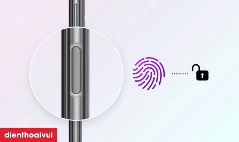 Cảm biến v&acirc;n tay cạnh b&ecirc;n dễ thao t&aacute;c, nhận diện nhanh v&agrave; ch&iacute;nh x&aacute;c