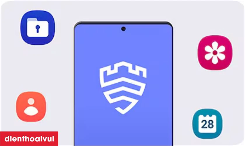 Với Samsung Knox, thư mục bảo mật, đảm bảo lưu trữ an to&agrave;n