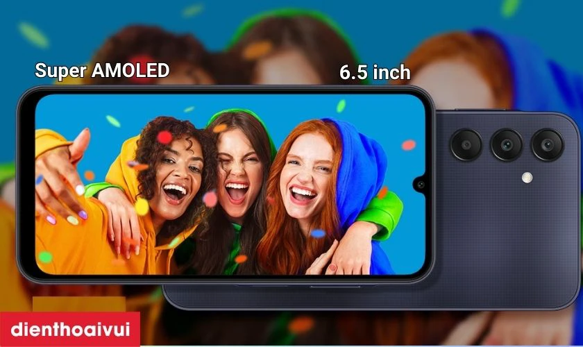 Samsung Galaxy A25 với m&agrave;n h&igrave;nh Super AMOLED