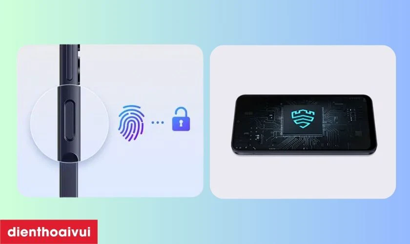 Bảo mật an toàn với Samsung Knox và cảm biến vân tay cạnh bên