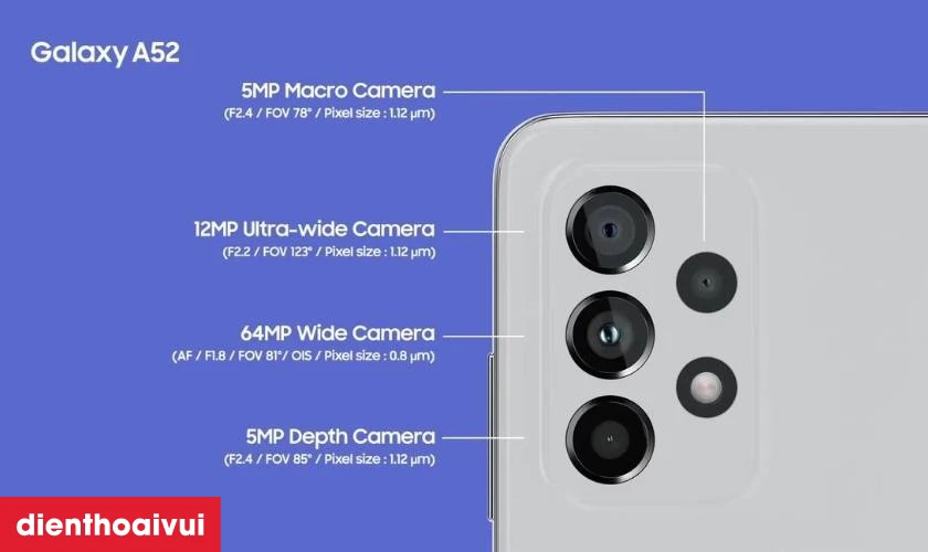 Cụm 4 camera 64 MP, c&ocirc;ng nghệ chống rung cho ảnh sắc n&eacute;t