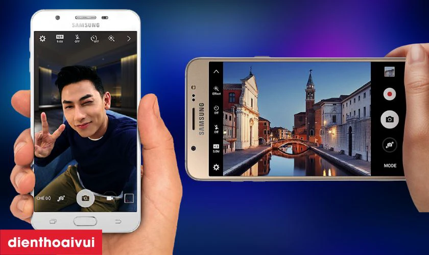 Camera sau của J7 Prime trang bị độ ph&acirc;n giải 13MP