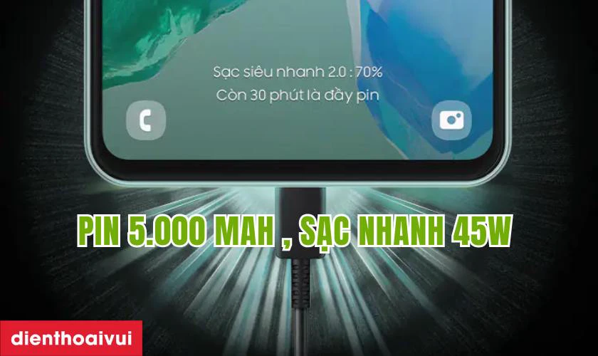 Pin 5.000 mAh d&ugrave;ng cả ng&agrave;y
