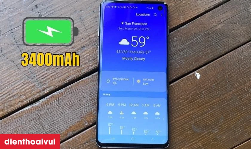 Pin dung lượng 3400mAh
