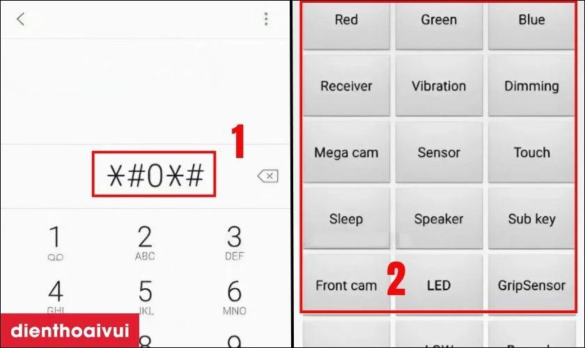 Test phần cứng m&aacute;y qua lệnh *#0*#