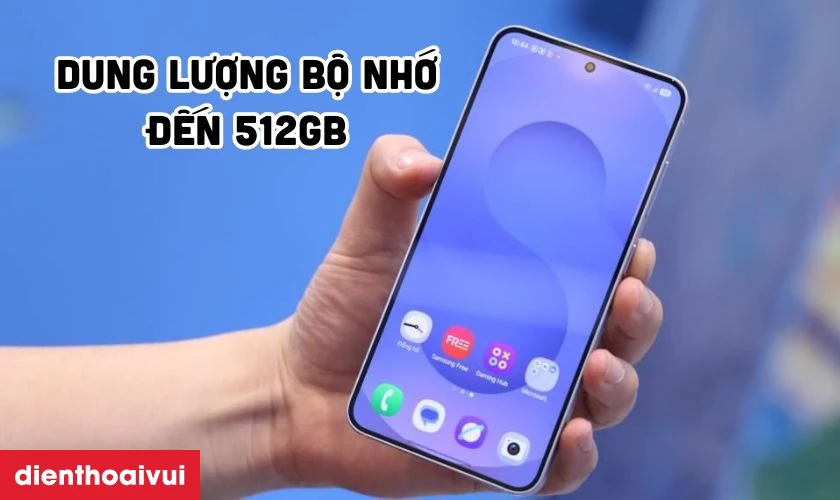 Bộ nhớ 512GB thoải mái lưu trữ dữ liệu