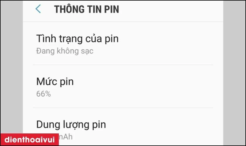 Những th&ocirc;ng số li&ecirc;n quan đến pin 