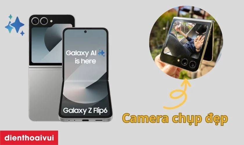 Samsung Galaxy Z Flip6 5G 512GB - Cũ đẹp sở hữu cụm camera ch&iacute;nh 50MP