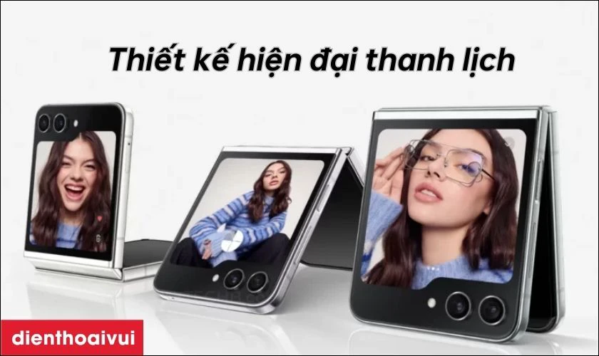 Thiết kế Samsung Galaxy Z Flip5 512GB ch&iacute;nh h&atilde;ng hiện đại
