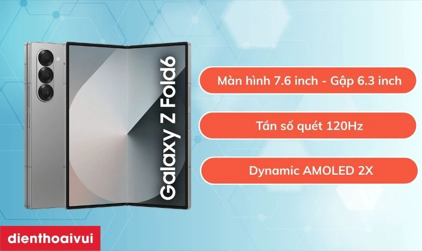 Samsung Galaxy Z Fold6 5G 256GB - Cũ xước cấn c&oacute; m&agrave;n h&igrave;nh lớn