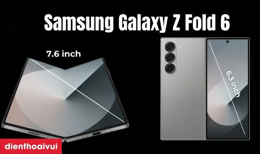 Samsung Galaxy Z Fold6 5G 512GB - Cũ trầy xước c&oacute; m&agrave;n h&igrave;nh gập AMOLED 2X