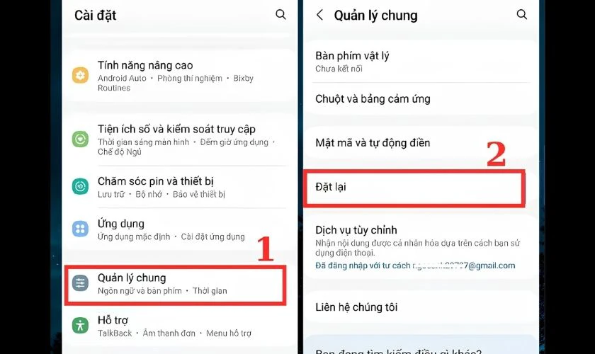 Đặt lại cài đặt mạng khi Samsung kết nối WiFi nhưng không vào được internet