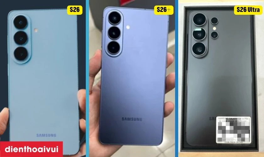 So s&aacute;nh c&aacute;c phi&ecirc;n bản Samsung S26 series cũ