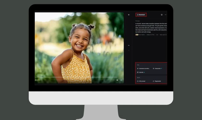 Khi hoàn tất, bạn nhấn Tải xuống để lưu video về máy