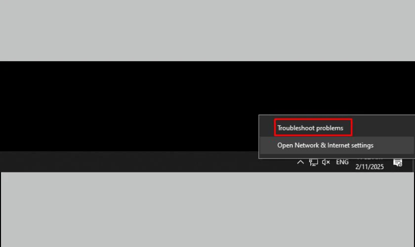 Sử dụng Windows Network Diagnostics