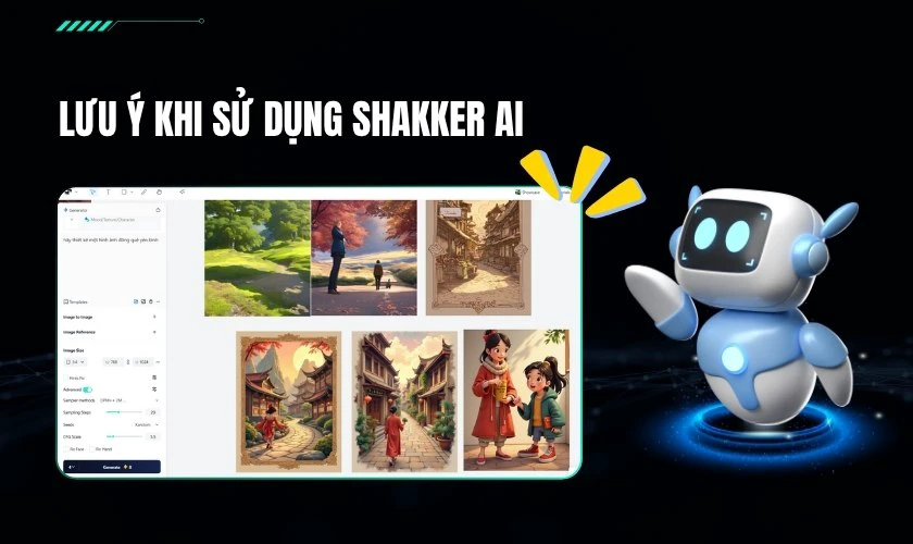 Lưu &yacute; khi sử dụng Shakker AI