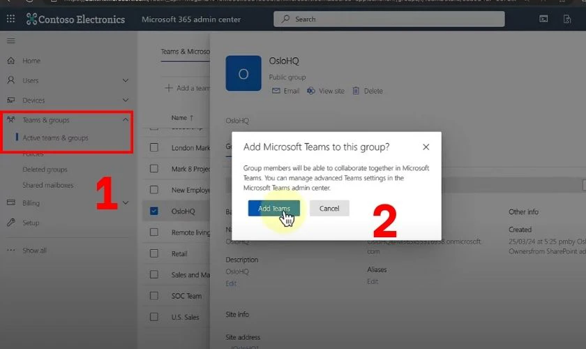 C&aacute;ch tạo site nh&oacute;m tr&ecirc;n SharePoint trong Microsoft 365