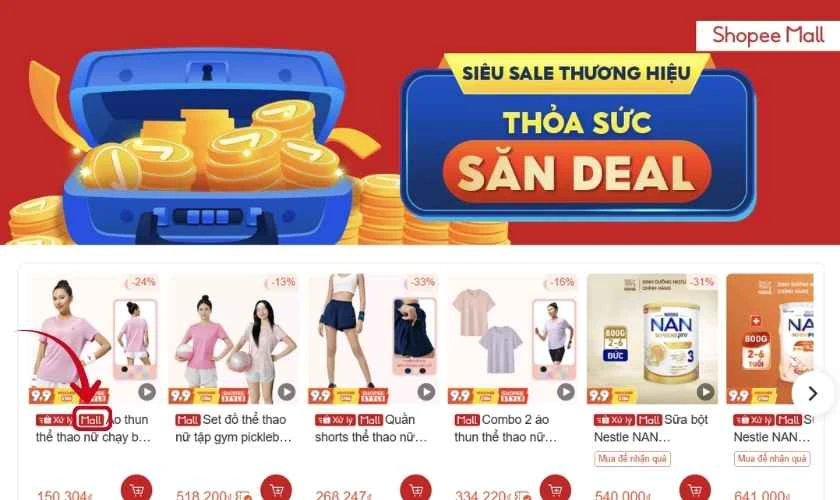 Cách nhận biết gian hàng Shopee Mall đơn giản nhất