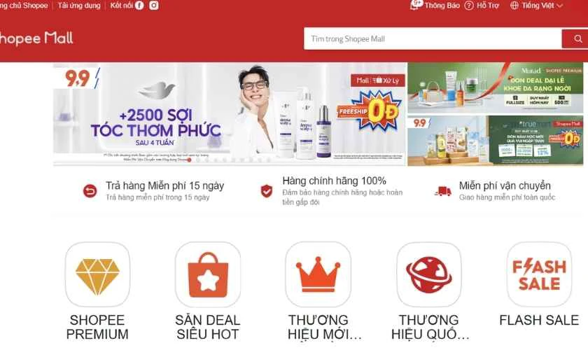 Truy cập trực tiếp từ trang chủ ứng dụng