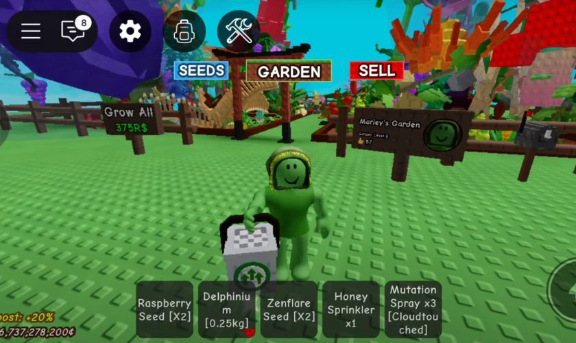 Lưu ý khi thu thập và sử dụng phân bón trong Grow a Garden