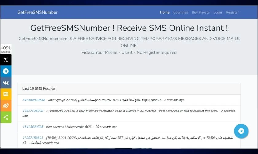 Get Free SMS Number