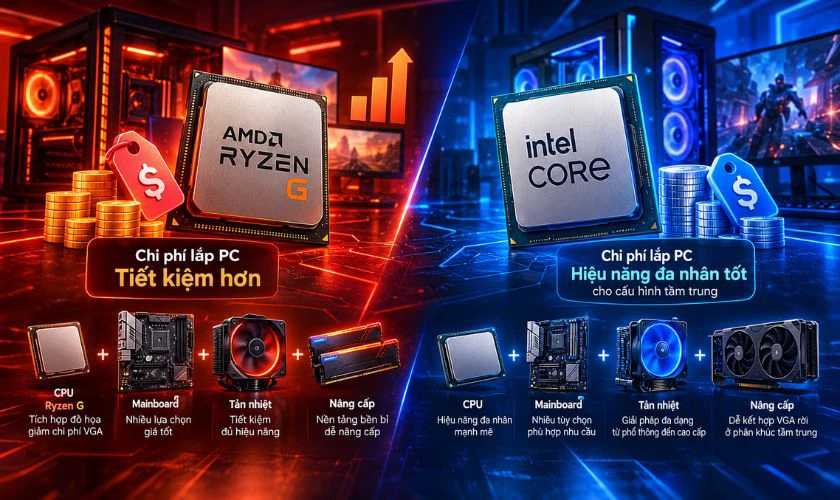 So sánh chip AMD và Intel về giá bán