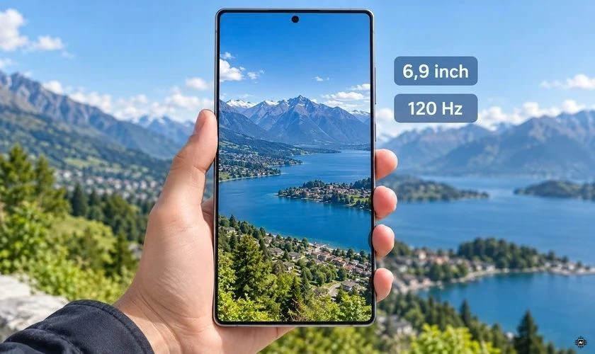 S25 Ultra sáng hơn, tần số quét 120Hz tương đương