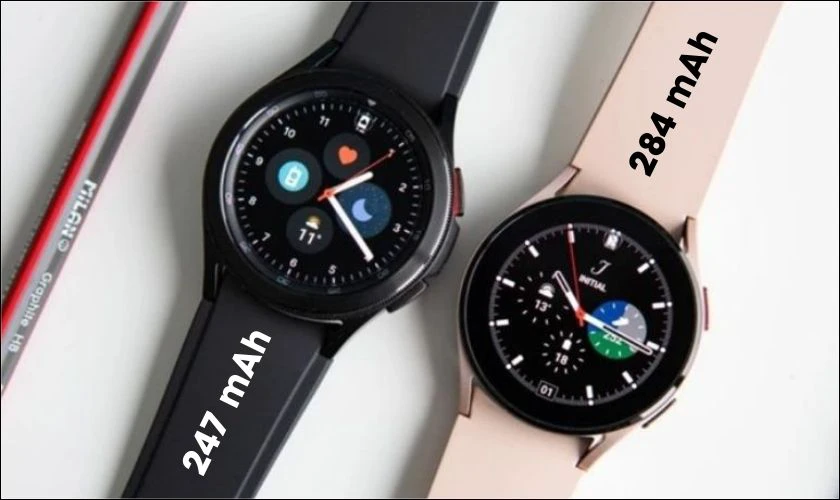 Galaxy Watch 5 vượt trội hơn về dung lượng v&agrave; thời gian sử dụng pin