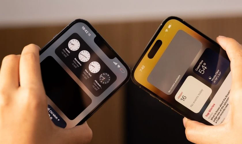 So sánh iPhone 13 Pro Max và 14 Pro Max về màn hình