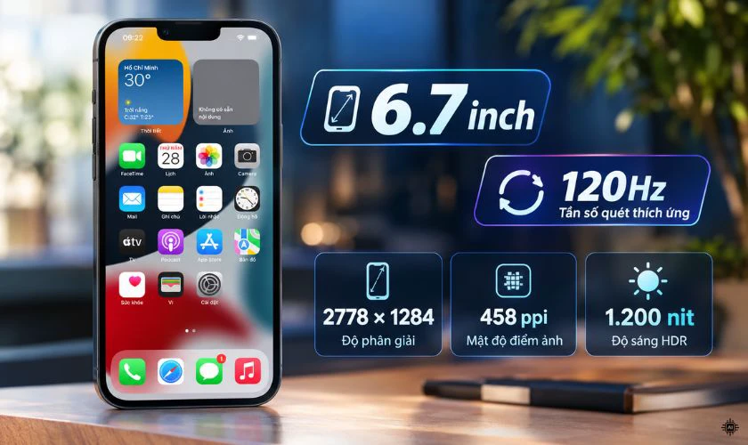 13 Pro Max sở hữu màn hình rộng hơn