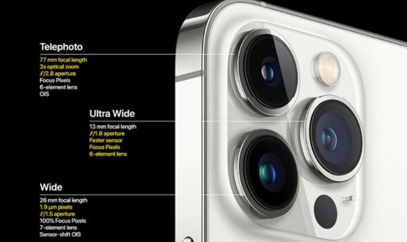 Về camera: iPhone 13 Pro đa dụng hơn, iPhone 14 cải thiện camera trước