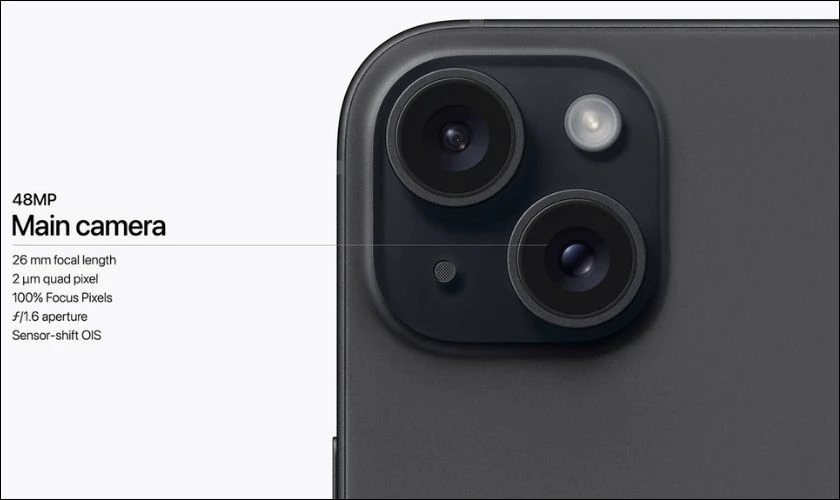 iPhone 15 có camera chính 48MP
